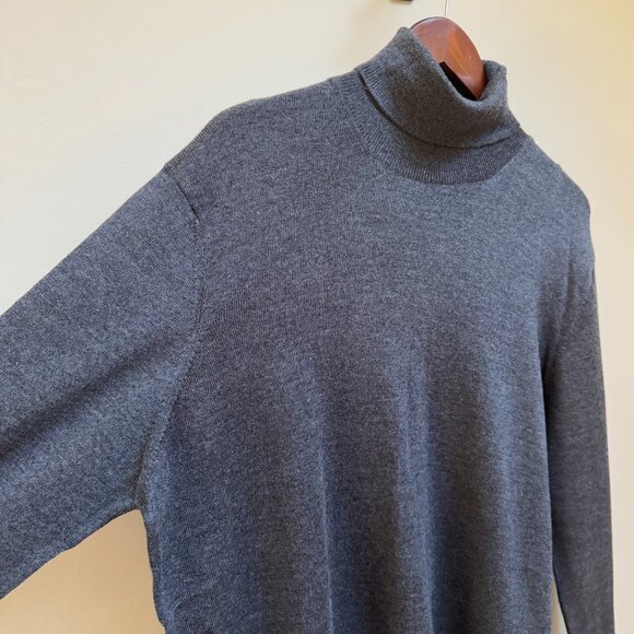 Black Brown 1826 100% Wool Turtleneck Sweater - Picture 2 of 7